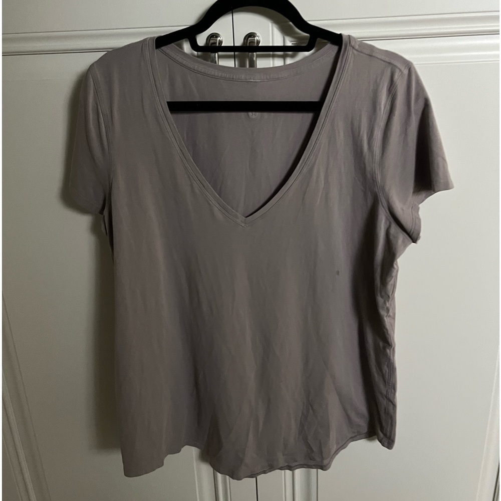 Lululemon S/S Grey V Neck